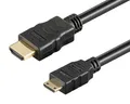 Produktbild: 2m Mini HDMI Kabel +Ethernet | Mini-C HDMI zu HDMI vergoldet für Tablet Laptop