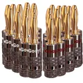 Produktbild: Bananenstecker Lautsprecher 12 Paar, vergoldet, Schraubanschluss, für Kabel 0...