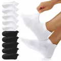 Produktbild: YouShow 10 Paar Sneaker Socken Herren Damen Kurze Socken Baumwolle Sportsocken Atmungsaktive Laufsocken Schwarz Weiß 35-38