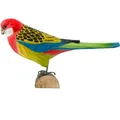 Produktbild: WILDLIFEGARDEN WG4807 DecoBird Rosella - Handgeschnitzter Dekorative Vogel aus Holz - Australische Vögel