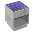 Produktbild: vidaXL Couchtisch Couchtisch mit Infinity-LED Betongrau 40x40x50 cm (1-St)