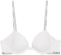 Produktbild: Calvin Klein Damen Demi-Cups BH Lightly Lined mit Logobund, Weiß (White), 85C