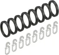 Produktbild: Liedeco Gardinenring, Gardinenstangen, (Set, 8-St., mit Faltenlegehaken), für Gardinenstangen Ø 16 mm