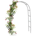 Produktbild: Relaxdays - 4x Torbogen, Rankhilfe Kletterpflanzen Rosen, Rosenbogen Metall, witterungsbeständig, hbt: 240 x 140 x 38 cm, dunkelgrün