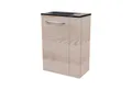 Produktbild: FACKELMANN Waschbecken SBC B. CLEVER Gäste WC Set 2-teilig 45 cm, Braun hell, Glas anthrazit