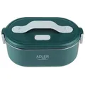 Produktbild: Adler Elektrische Lunchbox AD 4505 Lebensmittelbehälter Fassungsvermögen: 0,8 Liter, Erwärmt und Hält Mahlzeiten bis zu 70 °C Warm grün