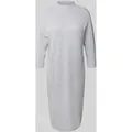 Produktbild: comma Knielanges Strickkleid mit Stehkragen und 3/4-Arm in Silber, Größe 36