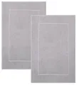 Produktbild: Betz Badvorleger Premium 2 Stück 50×70 cm – Badematte aus 100% Baumwolle (ca. 650 g/m²), saugstark & pflegeleicht, waschbar bis 60 °C, trocknergeeignet – beidseitig nutzbar Farbe Silber