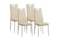 Produktbild: Albatros International Esszimmerstuhl Esszimmer Stühle 4 er Set SALERNO, Stuhl Stühle Esszimmerstühle, Küche (4er Set, Beige, Kunstleder Bezug), Küchenstuhl Küchenstühle Essstühle für den Esstisch Ess Stühle