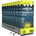 Produktbild: Ansmann - Hörgerätebatterien Typ 10 gelb P10 PR70 ZL4, 60 Stück