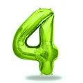 Produktbild: ® folienballon zahl 4 Grün - Riesenzahl Ballon ca.100 cm - Luftballon Zahl 4 ...