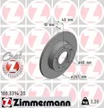 Produktbild: 2x ZIMMERMANN 100.3314.20 Bremsscheibe für AUDI SEAT