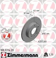 Produktbild: 2x Bremsscheibe COAT Z ZIMMERMANN 100.3314.20 für AUDI A4 ST EXEO SEAT B6 B7 8E2
