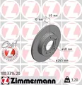 Produktbild: 2X 100.3314.20 ZIMMERMANN Bremsscheibe für AUDI,SEAT