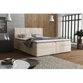 Produktbild: VENASI LISA Boxspringbett 160x200 mit Bettkästen H2/H3 Matratze BEIGE - Beige