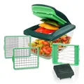 Produktbild: Genius Nicer Dicer Chef S Kombi-Set Premium (7 Teile) in grün mit Hobeleinsatz Gemüsehobel Gemüseschneider Tomaten-Gemüse-Schneider - einfach & schnell Gemüse schneiden