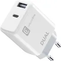 Produktbild: Cellularline 60015 - USB Ladegerät - Dual Port Travel Charger - 20 Watt - weiß