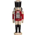 Produktbild: Seiffener Volkskunst Nussknacker König lasiert rot (38cm) Nussknacker von Seiffener Volkskunst
