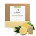 Produktbild: ASAVO Premium Naturseife Zitronenfit BIO, handgemachte Seife mit Bio-Karitébutter, mit dem Duft von Zitronengras & Minze, vegan, 1x95g