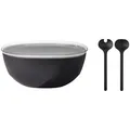 Produktbild: Mepal Salatset Silueta, Schwarz, Kunststoff, 2-teilig, 12.7 cm, lebensmittelecht, schadstofffrei, Essen & Trinken, Geschirr, Schalen & Schüsseln, Salatschüsseln