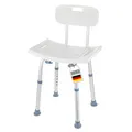 Produktbild: Duschhocker Höhenverstellbar mit Rückenlehne Ergonomischer Badestuhl Jonah