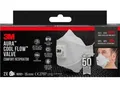 Produktbild: 3M Einweg Atemschutzmaske AURA™ COOL FLOW™ 9332+, Filterklasse FFP3, mit Ventil, 3-teilig, faltbar, weiß, Packung mit 2 Stück