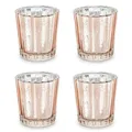 Produktbild: partydeco Teelichthalter, Teelichthalter Glas 5,5x6cm roségold 4er Set
