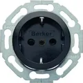 Produktbild: Berker Schuko Steckdose 474521 | Serie 1930/Glas/Palazzo | Unterputz IP20 | glänzend | schwarz | 16A 250V | Kunststoff