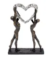 Produktbild: Brillibrum Dekofigur Skulptur Herz Abstrakte Kunst-Figur Bronze Figur