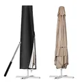 Produktbild: VORHOT Sonnenschirm Schutzhülle für Schirme Ø 1-3m, 210D Oxford-Stoff Abdeckplane mit Stab, Wasserdicht UV-Anti Schneesicher Abdeckung für Balkonschirm Marktschirm Gartenschirm, 190 x 30/50CM