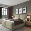 Produktbild: Polsterbett Milano Beige 120 x 200 x 32 cm Stauraum Ohne Matratze und Lattenrost - Beige