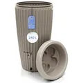 Produktbild: YourCasa Regentonne 240 Liter [RainCatcher] Messing Wasserhahn & Deckel - Regenfass Frostsicher aus Kunststoff - Regenwassertonne - Regenwassertank Garten Wassertank Regensammler Wasserfass (Sand)