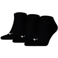 Produktbild: PUMA Unisex Sneakersocken, 3er Pack - Sneaker Plain 3P, Logo, einfarbig Schwarz 39-42