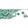 Produktbild: Zettler Kalender | Tischquerkalender Giganta XXL grün 2026 - 42,2x14,8 cm - 1...