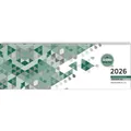 Produktbild: Tischquerkalender Giganta XXL grün 2026 - 42,2x14,8 cm - 1 Woche auf 2 Seiten -