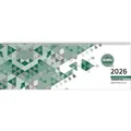 Produktbild: Tischquerkalender Giganta XXL grün 2026 - 42,2x14,8 cm - 1 Woche auf 2 Seiten -