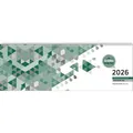 Produktbild: 2026 Zettler Tischquerkalender „GIGANTA XXL“ 1W/2S schwarz/grün