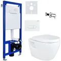 Produktbild: Hänge Dusch wc Taharet Bidet Toilette Vorwandelement Spülkasten + Ventil + AC90L