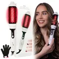Produktbild: STYLPRO Thermobürste mit roten und nahen Infrarot-LEDs - 58 NIR + 84 rote LEDs, keramischer Zylinder, regulierbare Hitze, leichte Blowout- und Lockenbürste für alle Haartypen
