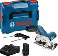 Produktbild: Bosch Professional Akku-Kreissäge GKS 12V-26 06016A1005 | 12V | 2x 3,0Ah Li-Ion Akku | 85mm Sägeblatt | L-BOXX | Blau