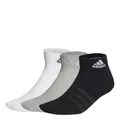 Produktbild: adidas Unisex Thin and Light Ankle Socks 3 Pairs, Medium Grey Heather / White / Black, 46 - 48 EU