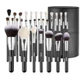 Produktbild: VEVOR Pinselset Makeup, 34-teilig, professionelles Schminkpinsel Set für Foundation, Lidschatten, Concealer, Rouge, mit weichen Borsten, ergonomischem Holzgriff, Reise-Aufbewahrungsetui