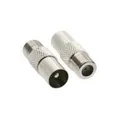 Produktbild: InLine Koaxial Adapter, IEC- Stecker (Antenne) auf F-Buchse (69915D)