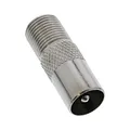Produktbild: InLine 69915D Koaxial Adapter, IEC- Stecker (Antenne) auf F-Buchse