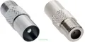 Produktbild: Koaxial Adapter IEC Stecker Antenne auf F Buchse SAT TV Verbinder InLine® Kabel
