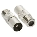 Produktbild: InLine Koaxial Adapter - IEC- Stecker (Antenne) auf F-B