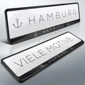 Produktbild: 2 Kennzeichenhalter | HAMBURG 01 | Moin Hansestadt | Alster | HH | DHL-Versand