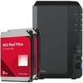 Produktbild: Synology DS223 16TB WD Red Plus NAS-Bundle NAS inkl. 2x 8TB WD Red Plus 3.5 Zoll SATA Festplatte