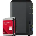 Produktbild: Synology DS223 8TB WD Red Plus NAS-Bundle NAS inkl. 2x 4TB WD Red Plus 3.5 Zoll SATA Festplatte