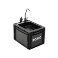Produktbild: BOXIO - WASH: Mobiles 40x30 Spülbecken, Camping Waschbecken mit Pumpe ohne Strom, Camping Zubehör in Eurobox für den Van Ausbau, Friseur oder outdoor auf Festival & Garten, Spüle als Camping Gadgets